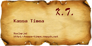 Kassa Tímea névjegykártya