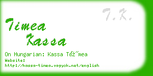 timea kassa business card